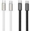Flat Cable USB C to USB C Hoco 3A 60W 1 m X125 juodas