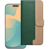 Dėklas Oem Flip case for Motorola G17 POWER Split Book žalias and auksinis