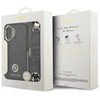 Dėklas GUESS case for IPHONE 17 compatible with MagSafe GUHMP17SP4G4DCSK (PU W/ Strass Logo & Big Strap Metal Mygtukai) juodas
