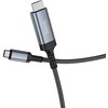Ekrano veidrodinio perdavimo laidas USB C į HDMI Hoco 4K 30Hz 1,8 m UA43 metalinis pilkas