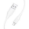 Silikoninis laidas USB C į Lightning Hoco 27W 1 m X124 baltas