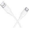 Silicone Cable USB A to USB C Hoco 3A 1 m X124 baltas