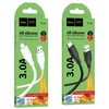 Silicone Cable USB A to USB C Hoco 3A 1 m X124 baltas
