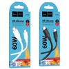 Silicone Cable USB C to USB C Hoco 3A 60W 1 m X124 baltas