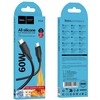Silicone Cable USB C to USB C Hoco 3A 60W 1 m X124 juodas