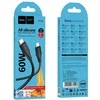 Silicone Cable USB C to USB C Hoco 3A 60W 1 m X124 juodas