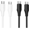 Silicone Cable USB C to USB C Hoco 3A 60W 1 m X124 baltas