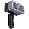 Smart dual cigarette lighter car charger Hoco 2 lighter jungtys max 240W/24V Z65 juodas