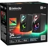 Kompiuterio kolonėlės PC Speakers 2.0 DEFENDER J4 2.0 6W LED USB juodas