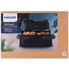 Indaplovė „Philips 1000“ serijos NA150/00 gruzdintuvė, dviguba, 7,1 l, 2450 W, karšto oro gruzdintuvė, Juodas