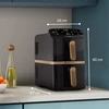 Gruzdintuvė Philips 4000 series NA462/80 fryer Double 10 L Stand-alone 2750 W Hot air fryer Juodas, Gold, Pilkas