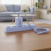 Phone charger Forcell F-Energy GaN III Crystal Color 2x USB C AVS SSFC3.0 60W + silicone cable USB C to USB C VT-60 mėlynas