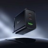 Telefono įkroviklis Hoco 2x USB C + USB A QC3.0 PD 3A 65W N75 juodas