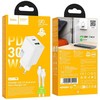 Telefono įkroviklis Hoco USB A + USB C QC3.0 PD AFC 3A 30W + laidas USB C į USB C N71 baltas