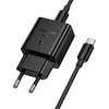 Phone charger Hoco USB C QC PD 25W + cable USB C to USB C N76 juodas