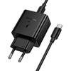 Phone charger Hoco USB C QC PD 45W + cable USB C to USB C N77 juodas