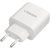 Telefono įkroviklis VEGER USB A + Typ C PD QC3.0 3,25A 65W + laidas USB C į USB C TR67 baltas