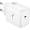 Telefono GaN įkroviklis Hoco USB C PD AVS 40W max 60W N83 baltas