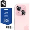 Apsauginis stiklas telefono kamerai Apple iPhone 15 3MK Lens Protection Pro rožinės spalvos