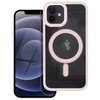 Oem dėklas, skirtas iPhone 12 / 12 PRO Color Edge Mag Cover, suderinamas su MagSafe, rožinės spalvos