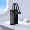 Powerbank 10000 mAh QC PD 22,5W with built-in cables USB C+ Lightning Hoco J162 juodas