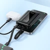 Powerbank 10000 mAh QC PD 22,5W with built-in cables USB C+ Lightning Hoco J162 juodas