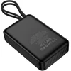 Powerbank 10000 mAh QC PD 2A 22,5W with built-in cables USB C + Lightning Hoco J171 Edge juodas