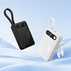 Powerbank 10000 mAh QC PD 2A 22,5W with built-in cables USB C + Lightning Hoco J171 Edge juodas