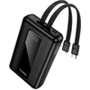 Powerbank 20000 mAh QC PD 22,5W with built-in cables USB C+ Lightning Hoco J162A juodas