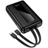 Powerbank 20000 mAh QC PD 22,5W with built-in cables USB C+ Lightning Hoco J162A juodas