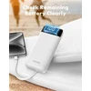 Powerbank Charmast W1148 5V 3A 10000 mAh with built-in cables USB A / USB C / Lightning / Micro USB Baltas