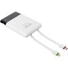 Powerbank Charmast W1202 PD3.0 3A 22,5W 10000 mAh with built-in cables USB C / Lightning baltas