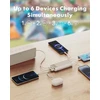 Powerbank Charmast W2065 PD3.0 3A 22,5W 20000 mAh with built-in cables USB A / USB C / Lightning / Micro USB Baltas