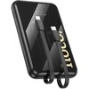 Powerbank Hoco 10000 mAh QC PD 22,5W with built-in cables USB C + Lightning Q37 juodas