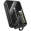 Powerbank Hoco 20000 mAh QC PD 22,5W with built-in cables USB C + Lightning Q37A juodas