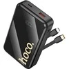 Powerbank Hoco 20000 mAh QC PD 22,5W with built-in cables USB C + Lightning Q37A juodas