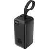 Powerbank Wozinsky W8-B 50000mAh 30W 2xUSB-A and 2xUSB-C and USB micro with flashlight - juodas