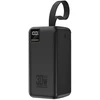 Powerbank Wozinsky W8-B 50000mAh 30W 2xUSB-A and 2xUSB-C and USB micro with flashlight - juodas