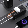 Powerbank Wozinsky W8-B 50000mAh 30W 2xUSB-A and 2xUSB-C and USB micro with flashlight - juodas