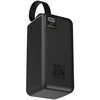 Powerbank Wozinsky W8-B 50000mAh 30W 2xUSB-A and 2xUSB-C and USB micro with flashlight - juodas
