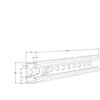 Profilis MEKA 1449647, 300.15 cm x 4.8 cm x 2.6 cm