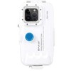 Plastikinis vandeniui atsparus telefono dėklas Puluz skirtas iPhone 14 Plus/Pro Max/13 Pro Max/12 Pro Max/11 Pro Max (baltas)