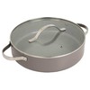 Puodas shallow su dangčiu MAESTRO MR-4009 (MR-4009-28S) 28 cm 3.9 l Pilkas