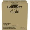 PIECES PURINA GOURMET GOLD Gabaliukai padaže 4 skonių mišinys - šlapias kačių maistas - 96x85g