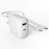 Puro „Daily Prolite“ 45 W USB-C USB-A maitinimo įkroviklis su USB-C laidu – Baltas