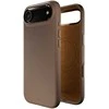 Puro Icon Mag Pro skysto silikoninio dėklo dėklas, skirtas iPhone 17 Air, suderinamas su MagSafe, su kameros apsauga ir aliuminio Mygtukai - rudas