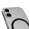 Puro Lite Mag TPU+PC dėklas suderinamas su MagSafe skirtas Apple iPhone 17 – skaidrus su juodos spalvos žiedu