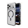 Puro „Lite Mag TPU + PC“ dėklas, suderinamas su „MagSafe“, skirtas „iPhone 17 Pro“ – skaidrus su „Mėlyna“ žiedu