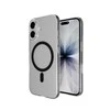 Puro Lite Mag TPU+PC dėklas suderinamas su MagSafe skirtas Apple iPhone 17 – skaidrus su juodos spalvos žiedu