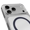 Puro „Lite Mag TPU + PC“ dėklas, suderinamas su „MagSafe“, skirtas „iPhone 17 Pro“ – skaidrus su „Mėlyna“ žiedu